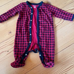 Ralph Lauren plaid button onesie 3 months